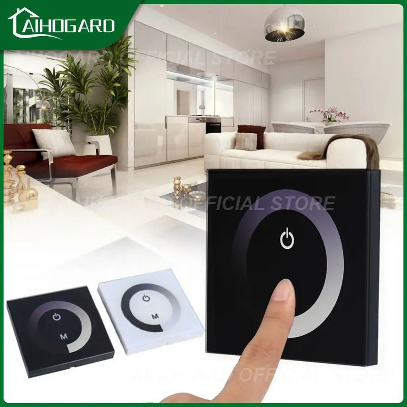 

Reduces False Triggers Touch Panel Switch Sensitive Monochrome Led Controller Lights Dimmer Controller Uk/eu Wall Mounted Switch