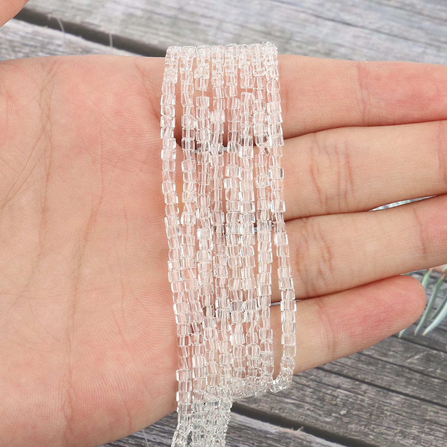 

Cube Square Austrian Crystal Glass Beads Faceted Clear Loose Spacer Beads for Jewelry Making DIY Crafts Bracelet Charms 2 3 4mm