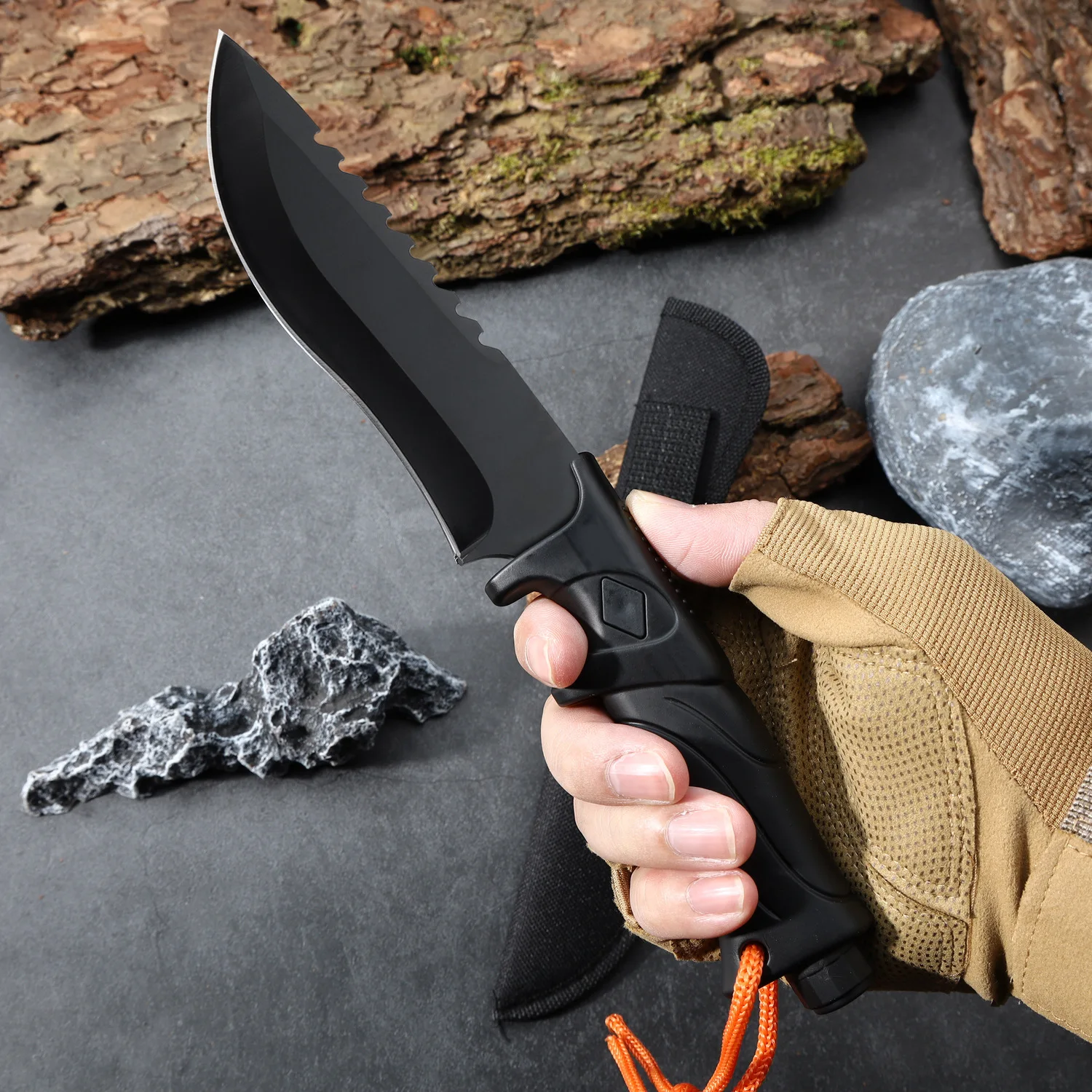 Открытый тактический нож высокой твердости EDC удобный прямой для самообороны