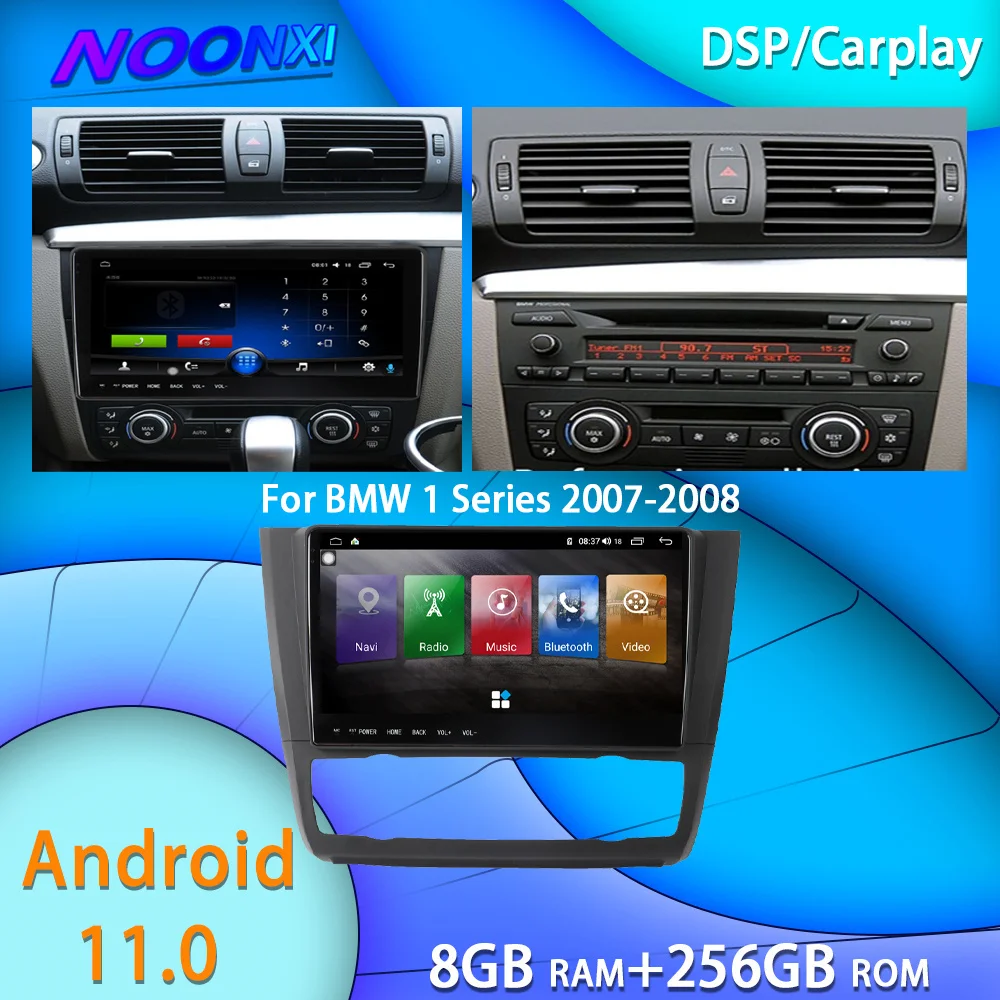

Android 11.0 8G+256GB For BMW 1 Series 2007-2008 Tesla Screen Car Radio Phone Stereo Bluetooth Multimedia Player GPS DVD Carplay