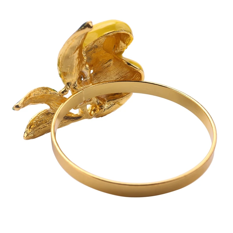 

18 PCS Lemon Napkin Ring Napkin Ring Table Decoration Gold
