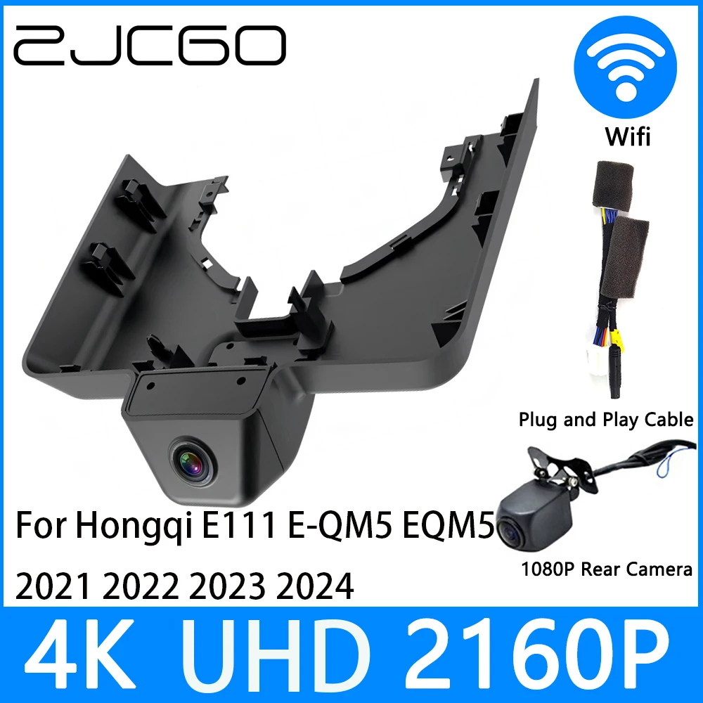 

ZJCGO Dash Cam 4K UHD 2160P Car Video Recorder DVR Night Vision Parking for Hongqi E111 E-QM5 EQM5 2021 2022 2023 2024