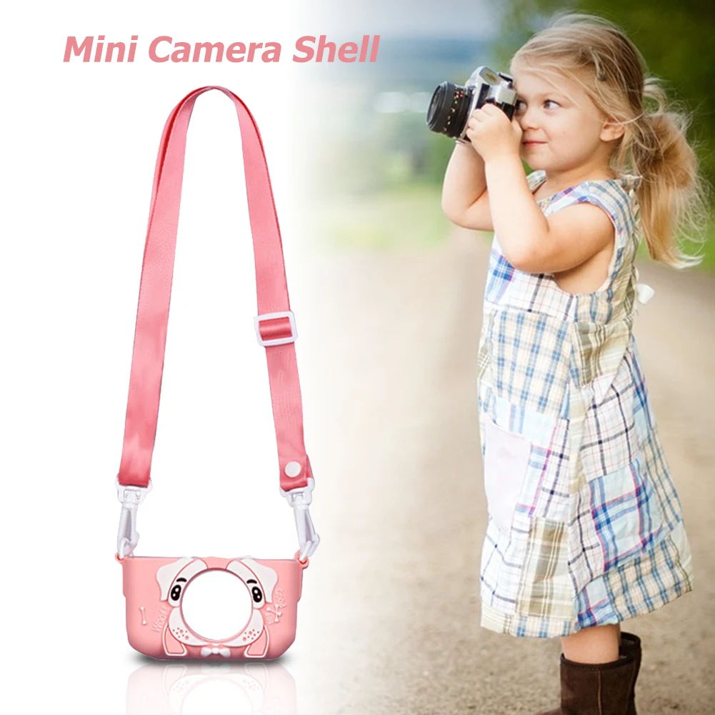 

Mini Adjustable Dustproof Camera Cover Case Cartoon Shape Shell Gift for Kids Christmas Birthday Holiday Party