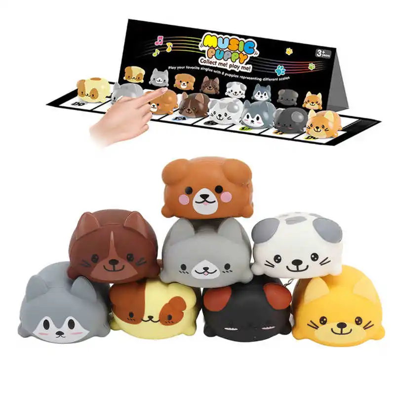 

8 шт., водонепроницаемые музыкальные игрушки с рисунком щенка