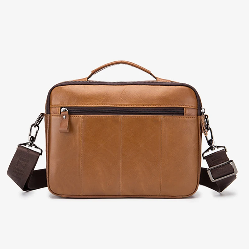 Мужская сумка через плечо из воловьей кожи в стиле ретро