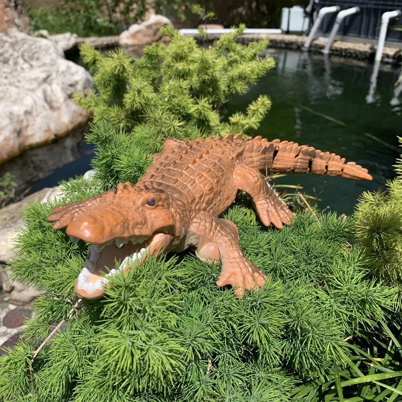 Радиоуправляемая лодка имитация крокодила пульт дистанционного управления 2 4