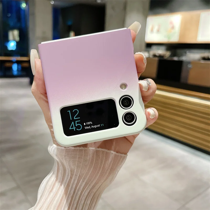 Складной чехол для телефона с градиентом для Samsung Galaxy Z Flip 5 Z Flip 4 Z Flip 3