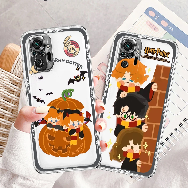 

Cute Potters Cartoon Harries Phone Case For Xiaomi Redmi Note 11E 11S 11 11T 10 10S 9 9T 9S 8 8T Pro Plus 5G 7 Transparent