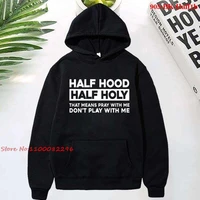new half hood half holy pattern print hoodies for women fashion casual sports sweatshirts ladies pullovers tops