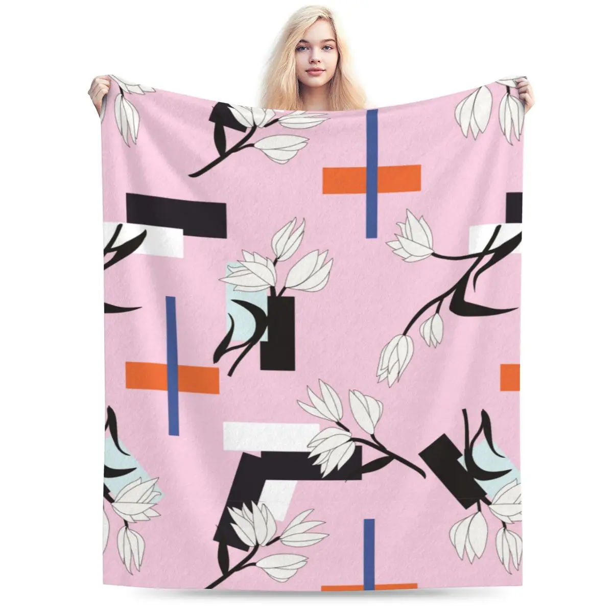 

Pretty Tulip Soft Flannel Throw Blanket for Couch Bed Sofa Cover Blanket Warm Blankets Travel Blanket