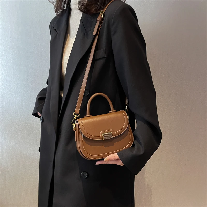 Jin YIde Mini PU Leather Crossbody Bags for Women 2023 Simple Fashion Shoulder Tote Lady Handbags with Short Handle Bolso Mujer