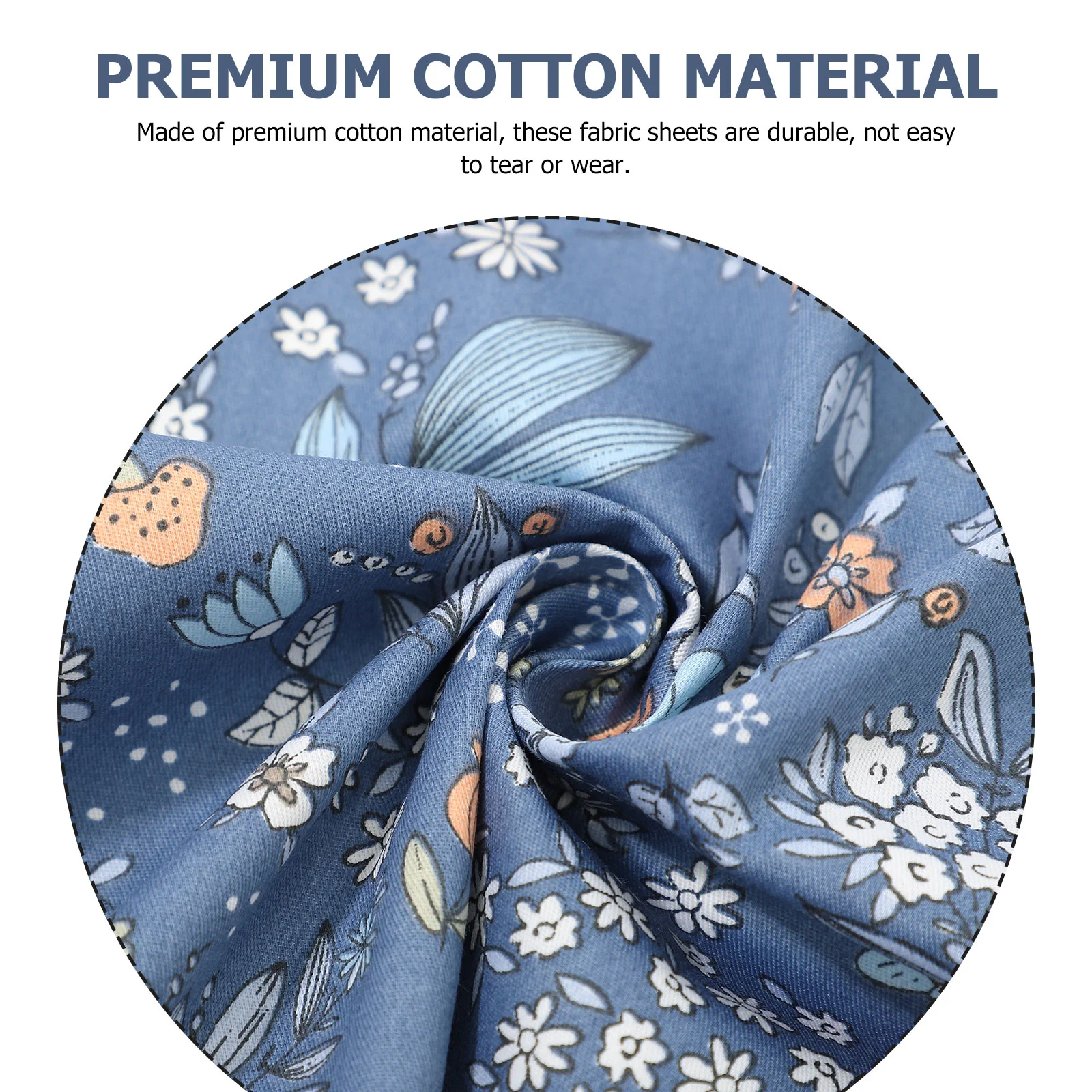 

8 шт., саржевая ткань с цветочным принтом