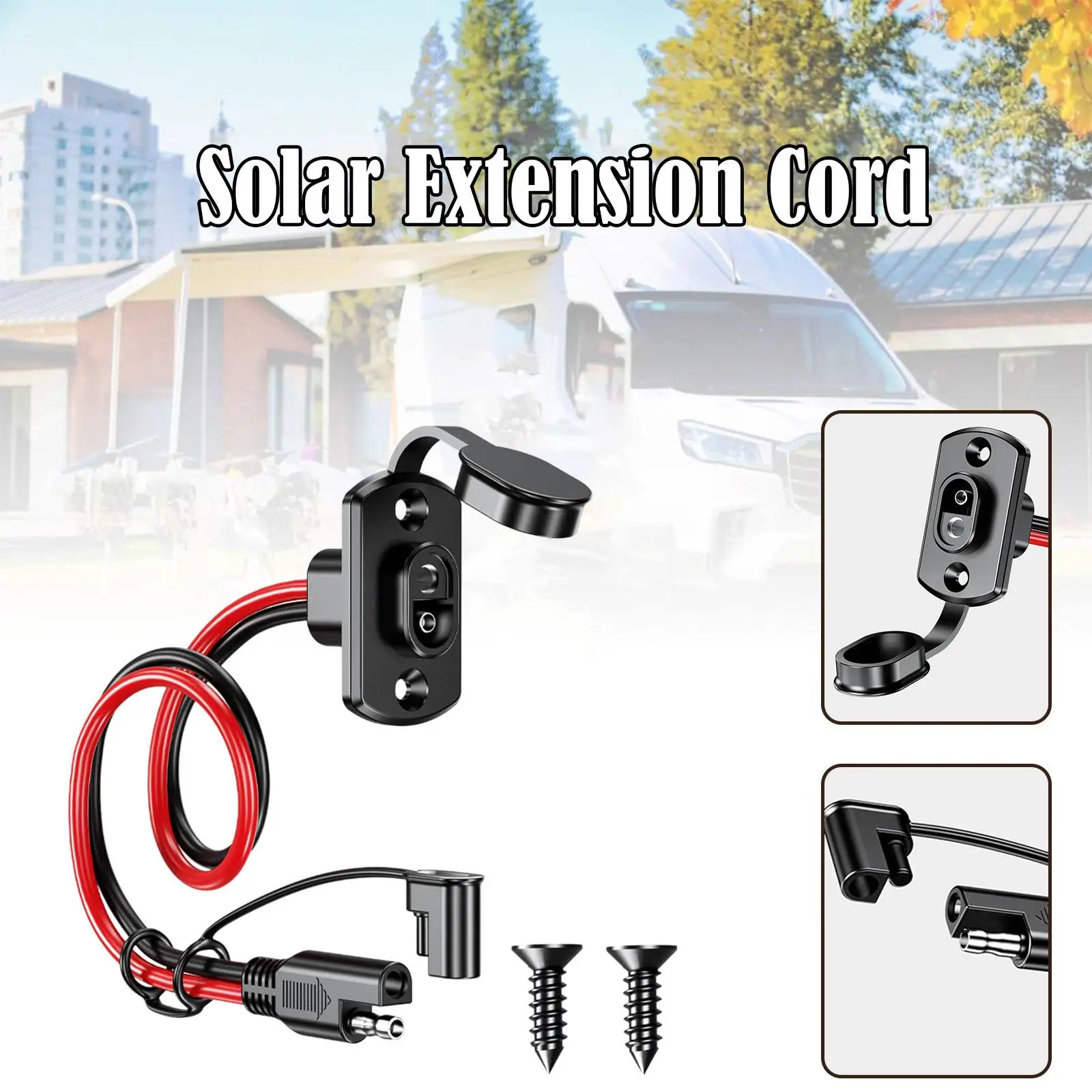 

Car Battery Extension Tender SAE DC Power Automotive Accessories Solar Cables Connector Cell Connection 12AWG Panel Transfe G5U9