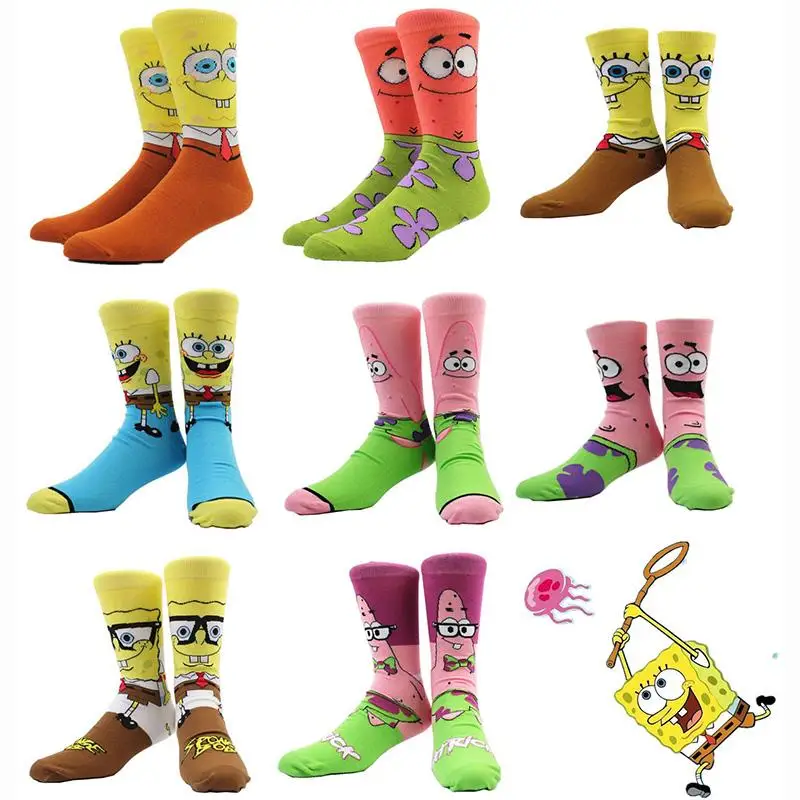 

1pcs Cartoon Anime Cotton Socks Spongebob Patrick Star Squidward Tentacles Cute Sports Warm Socks Gifts for Children