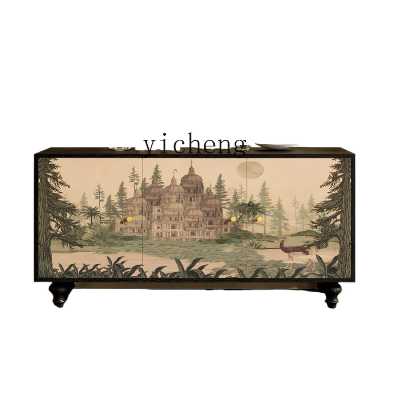 Домашний шкаф ZK средней древесины из массива дерева шкаф-сервант для гостиной и