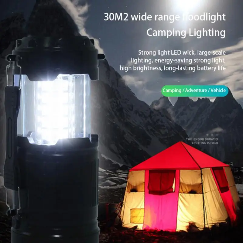 

Mini COB Tent Lamp LED Portable TelescopicTorch Camping Lamp Lantern Waterproof Emergency Light Powered By 3xAAA Working Light