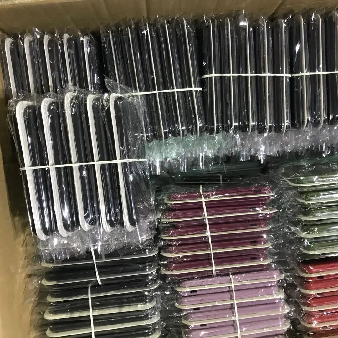 

100pcs/lot AAAA Quality Silicone Case For iPhone 13012 Pro max 12 Mini Pro X XR XS MAX 8 7 6S Plus Phone Cover Cases