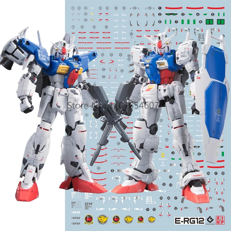 

Gundam RG12 GP01 Fb Land Warfare/cosmic HG 1/144 Fluorescence Water Decal Stickers Diecast Improve Viewing and Playability