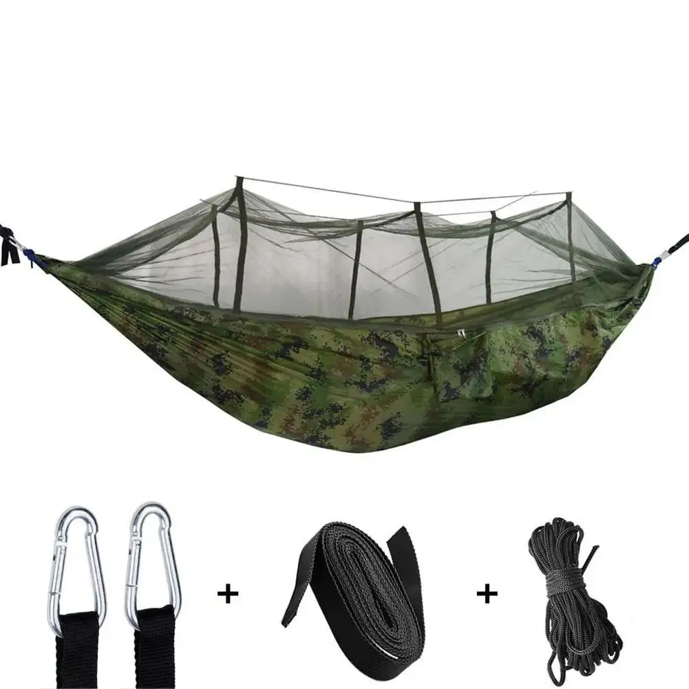 

Portable Outdoor Camping Tent Hammock with Mosquito Net 2 Person Canopy Parachute Hanging Bed Hunting 210T Nylon Sleeping Swing