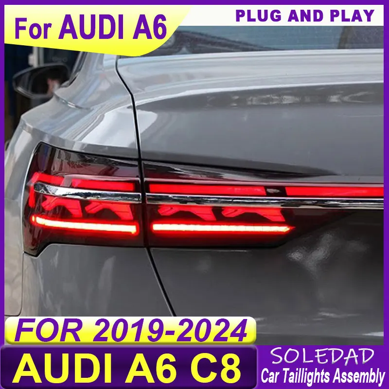 Фото Задние фонари для Audi A6L A6 2019-2023 C8 в стиле Horch, полностью светодиодные, с динамическим указателем поворота №2