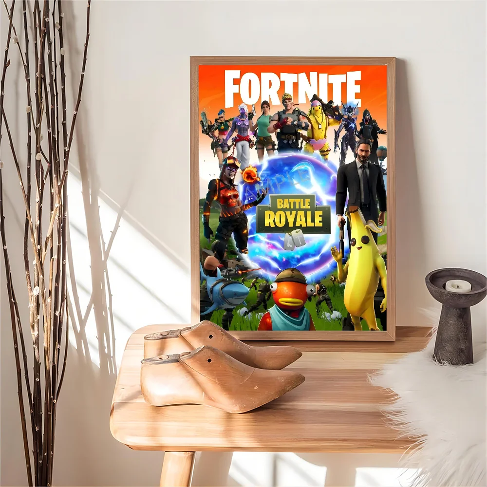 Fortnites горячая игра винтажные постеры липкие ретро наклейки из крафт-бумаги DIY