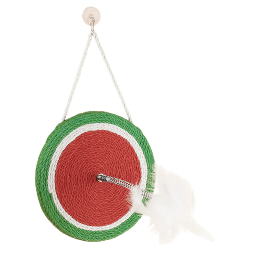 

Sisal Ball Cat Toy Interesting Scratcher Kitten Toys Replaceable Scratching Board Plume Teaser Floor