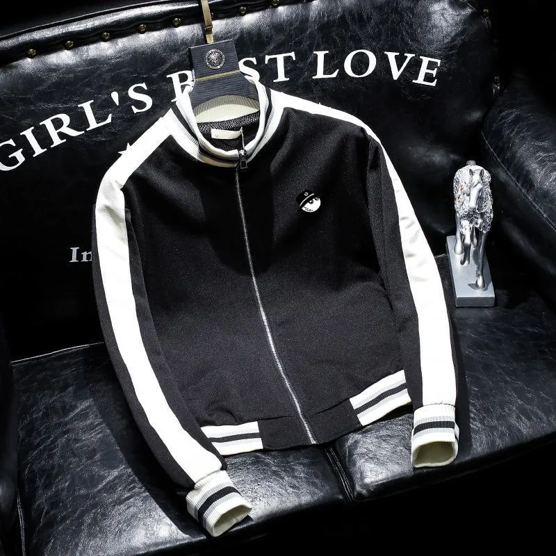 Mens Golf Jackets Korean Fashion Casual Bomber Jackets 2022 New Autumn Men Sport Stand Collar Zipper Coats Horse Golf Clothes