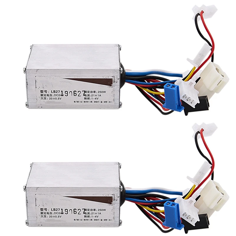 

2X 24V 250W DC Electric Bike Motor Brushed Controller Box For Electric Bicycle Scooter E-Bike Accessory