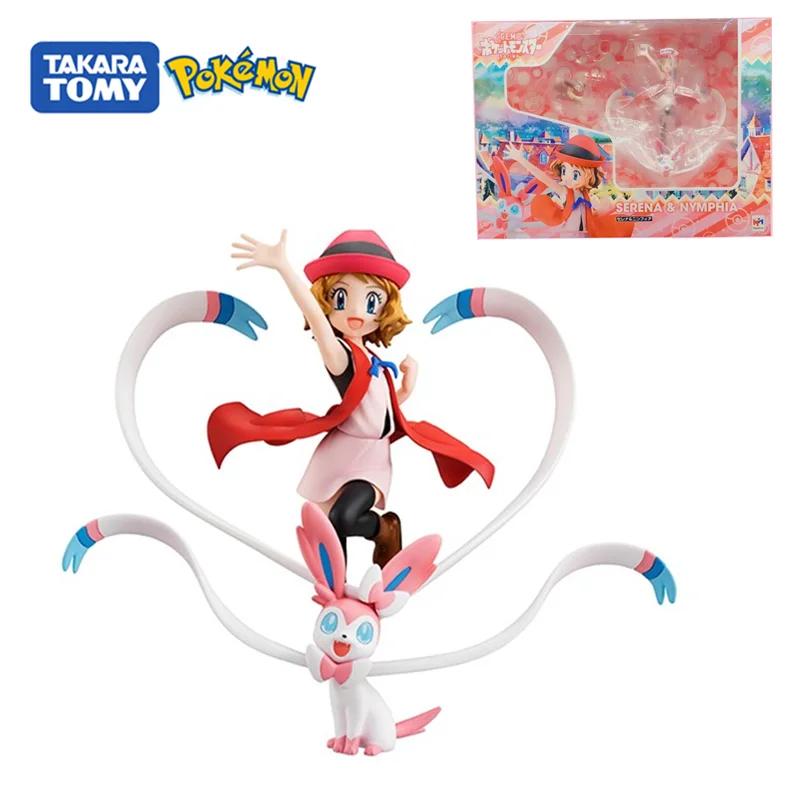 

Original Pokemon 14cm Protagonist Toy Figure Serena Sylveon Action Figure Toy Pvc Boys And Girl Model Collection Ornaments Toys