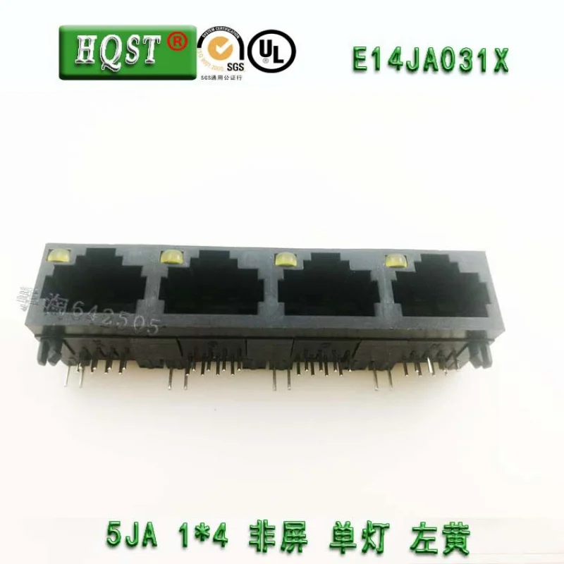 

Разъем Rj45 5ja тип 1*4 неэкранированная Одиночная лампа левая Желтая Длина 15,75 1*4 розетка сетевого интерфейса связи