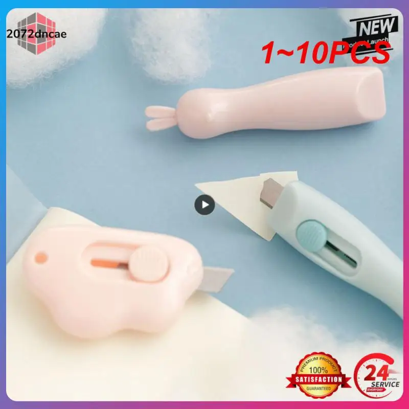 

1~10PCS Cute Rabbit Cloud Color Mini Portable Utility Knife Paper Cutter Cutting Paper Razor Blade Office Stationery Cutting