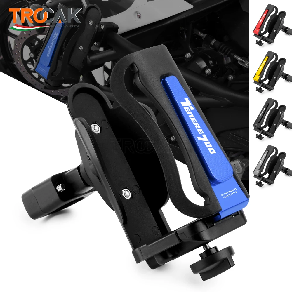 

Laser Logo Tenere700 Motorcycle CNC Crash Bar Beverage Water Bottle Drink Cup Holder Bracket For YAMAHA TENERE 700 XTZ