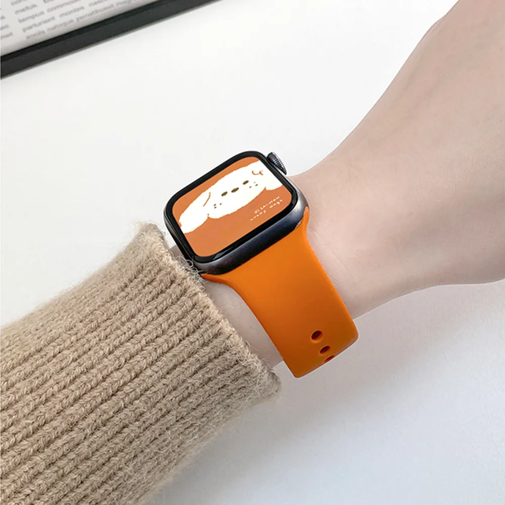 Silicone Strap For Apple Watch Band 44mm 45mm 49mm 41mm 40mm 42mm 38mm 45 44 mm bracelet iwatch Ultra series 7 se 3 4 5 6 8