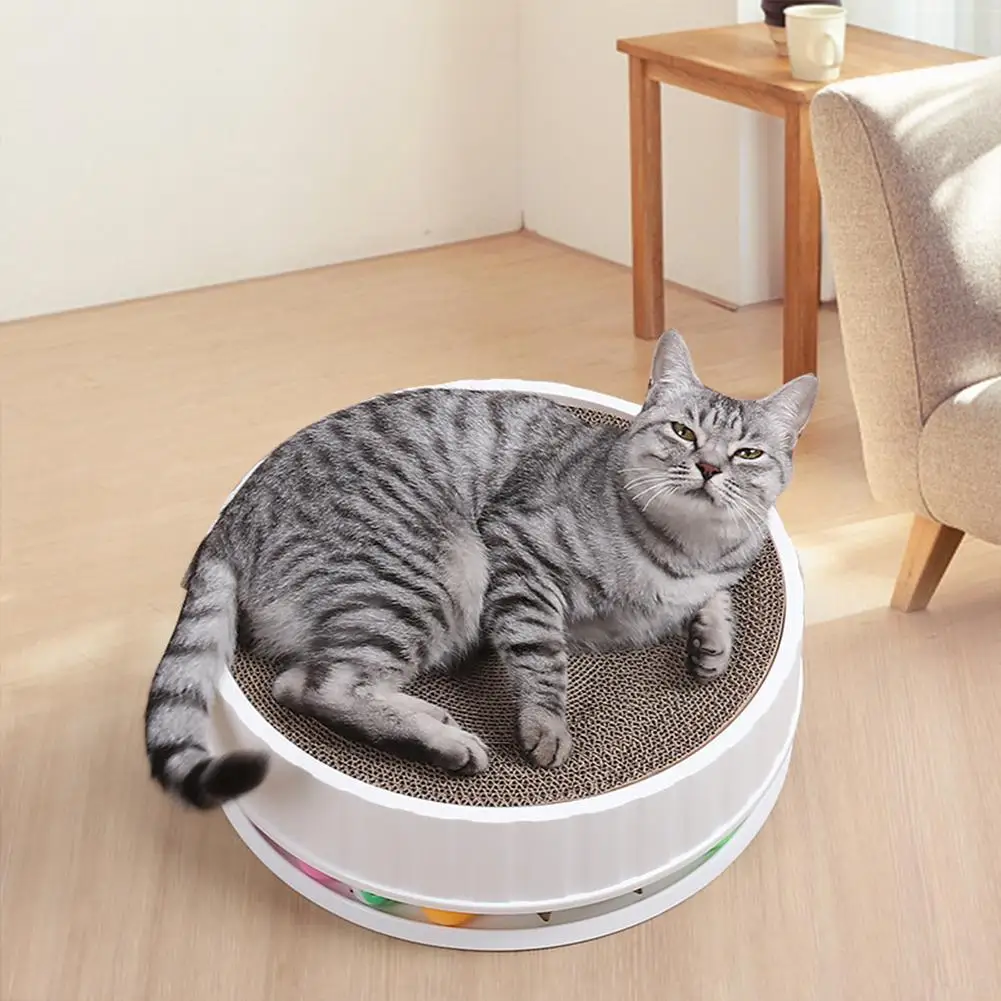 

Round Cat Scratcher Pad Grinding Claws Cardboard Corrugated Paper Cats Scratching Board Kitten Scrapers Pet Furniture Supplies