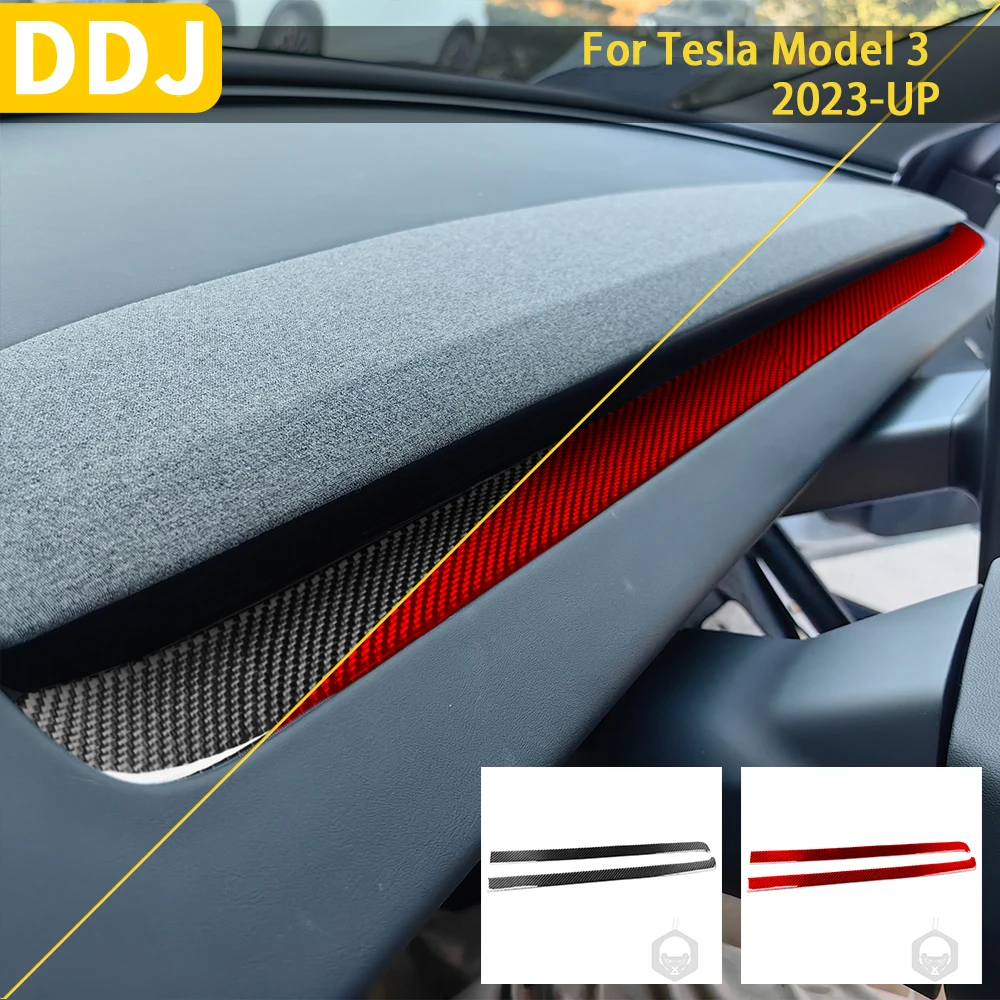 Для Tesla Model 3 Highland 2024 аксессуары из углеродного волокна интерьер автомобиля