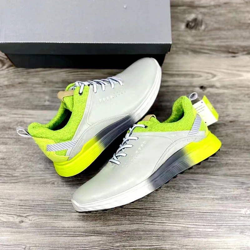 Men's Golf Shoes Sneakers Anti-Shock Anti-Slip Leather Material Waterproof TPU Sole Grip Men's Golf Shoes