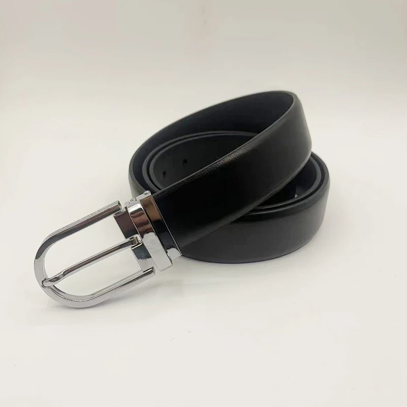 

2022 new high quality men's belt classic pin buckle retro cowhide cross pattern MB jeans belt