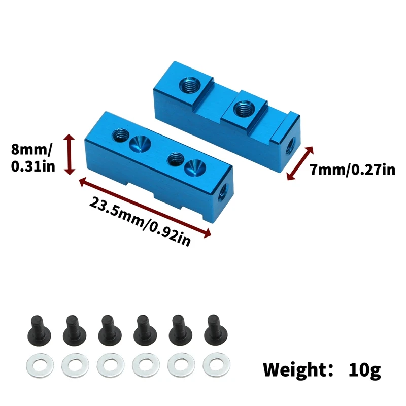 2Pcs Metal Servo Mount Fixing Bracket Replacement Parts For Tamiya G601/GF01/WR02 54587 RC Car Upgrade