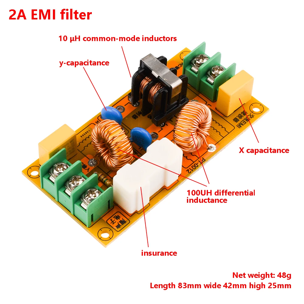 

Gaqqee Фильтр электромагнитных помех 2A 4A 10A 20A