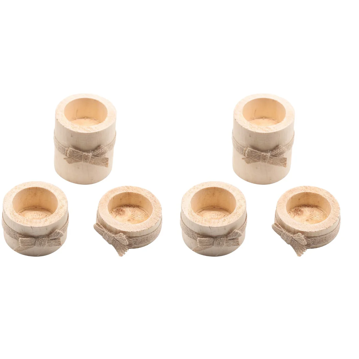 

6 Rustic Candlestick Candlesticks Tea Holder Stands Decorative Votive Holders