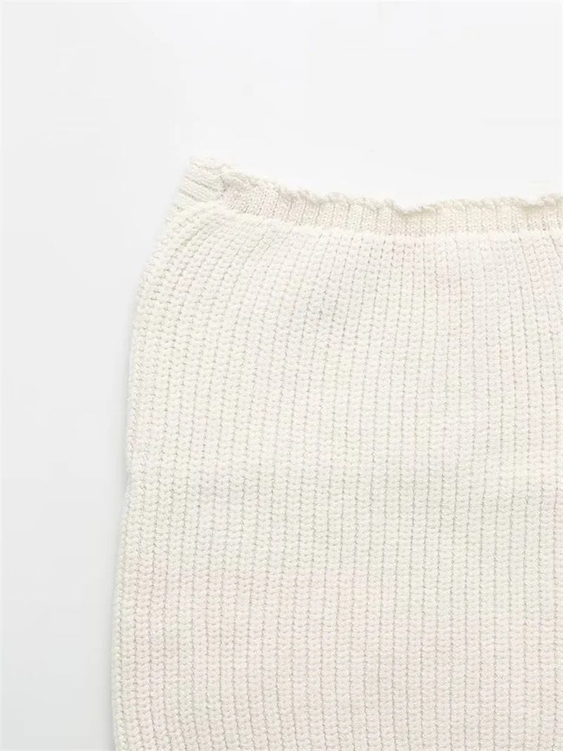 Летний новый женский вязаный корсет KEYANKETIAN жилет с вырезом лодочкой бежевый