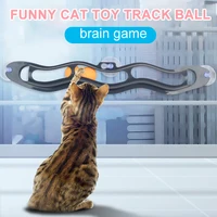 Cat Toy Cat Track Window Suction Cup Ball Cat Catching Plastic Table Tennis New Funny Educational Interactive Toy