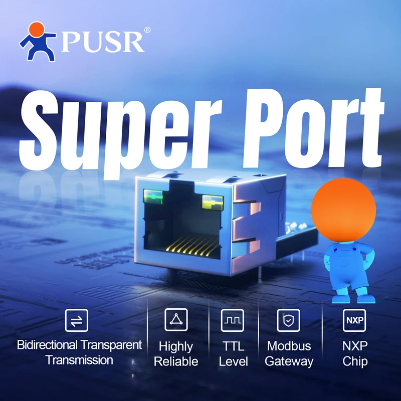(цена за 3-х шт.) Pusr Ttl Uart Ethernet-модуль Easy Config Nxp Cortex-m7 Modbus Rtu To Tcp Usr-k7