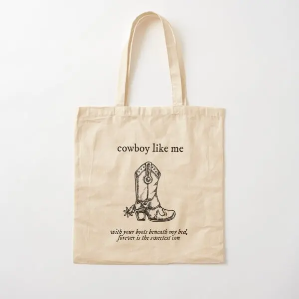 

Cowboy Like Me Cotton Canvas Bag Casual Travel Designer Shoulder Bag Printed Fabric Shopper Grocery Women Tote Handbag Unisex