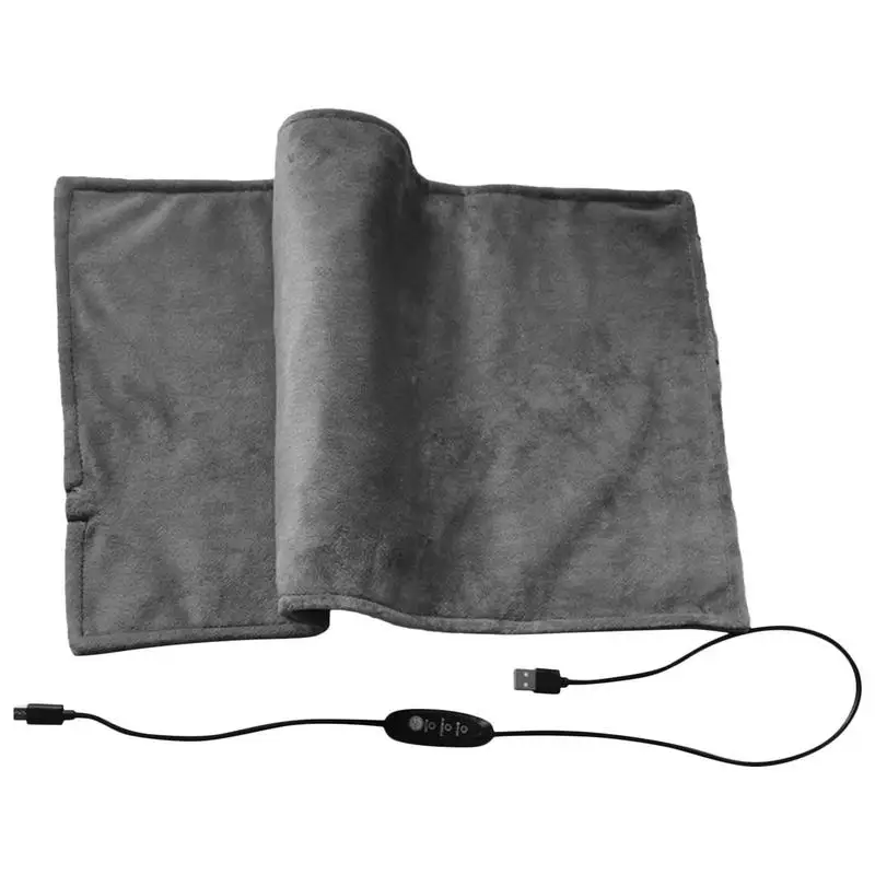 

Нагревательная подушка с 3 режимами регулировки температуры, нагреваемый Настольный коврик 30x50 см, мягкая искусственная кожа для спины, кол...
