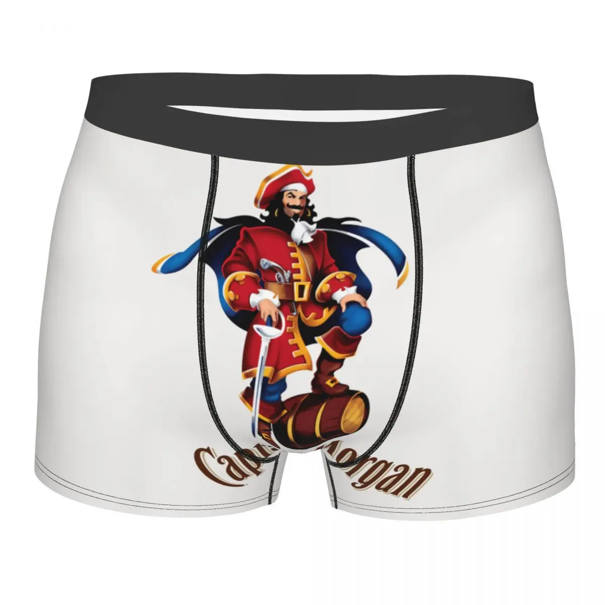 

Personalized Custom Male Fashion Captain Morgan Underwear Boxer Briefs Men Breathbale Sexy Couple Shorts Underpants