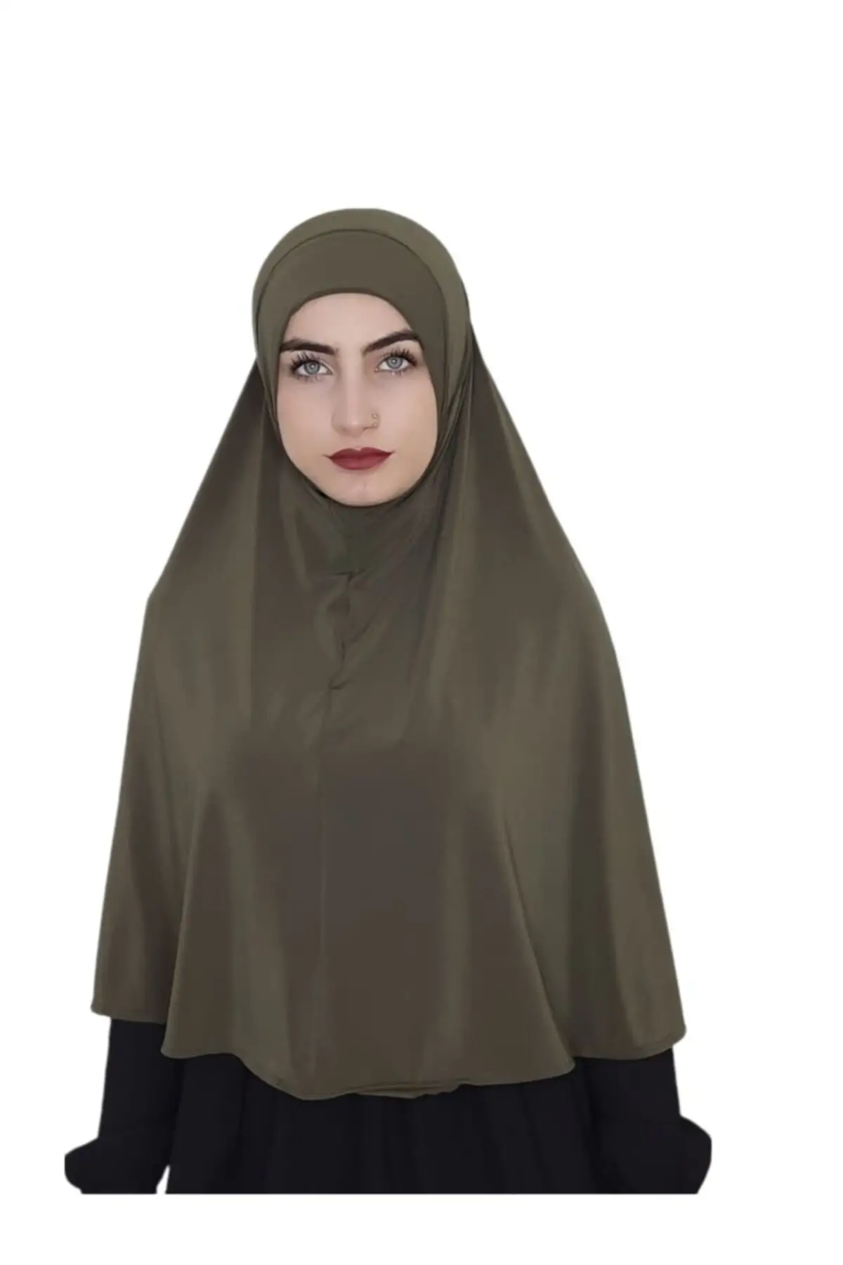 

Single Parca Practical Big Ready Esarp Hijap Khaki Green Prayer Cover Size Hijap Bone Beach Clothing