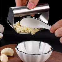 2021 stainless garlic press household press squeezer manual gralic press device handheld ginger garlic tools kitchen accessories