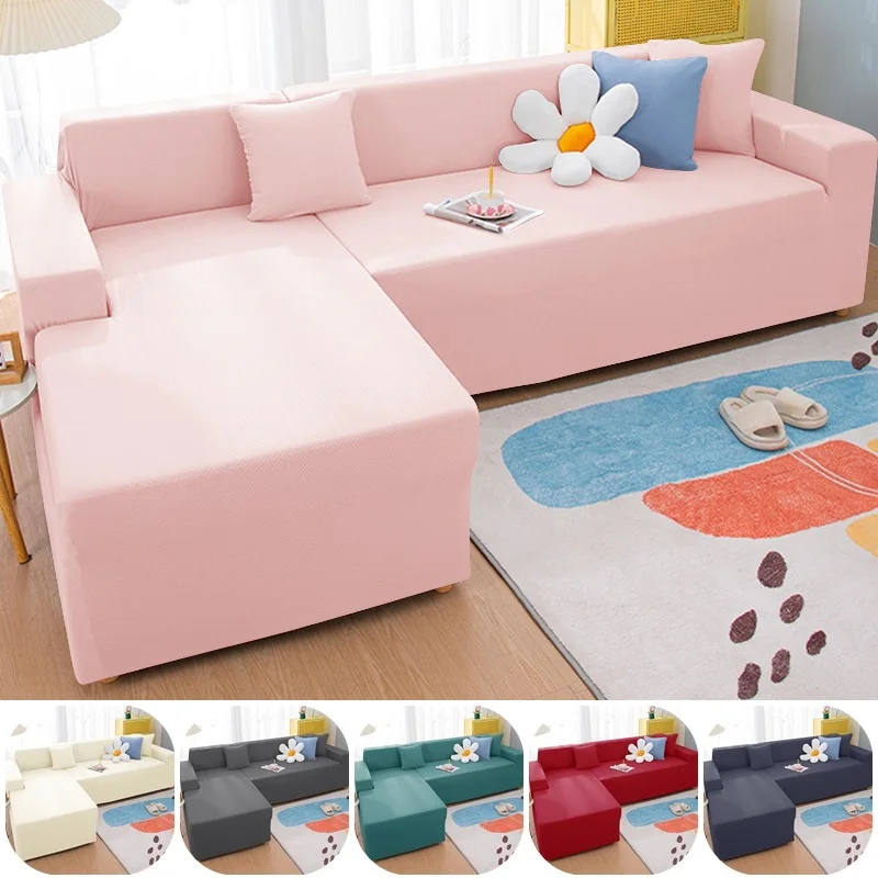 

Stretch Spandex Sofa Cover for Living Room Elastic Armchair Couch Covers L Shaped Sectional Sofa Slipcovers 1/2/3/4 Seater