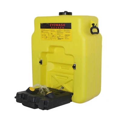 

China High quality bright yellow portable eye washer 53L portable eyewash station kits Portable emergency eye wash shower